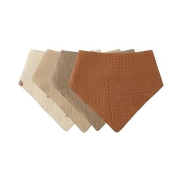 Imagem de Bandana De Algodão Para Bebês, Toalha Absorvente De Saliva Em Musselin