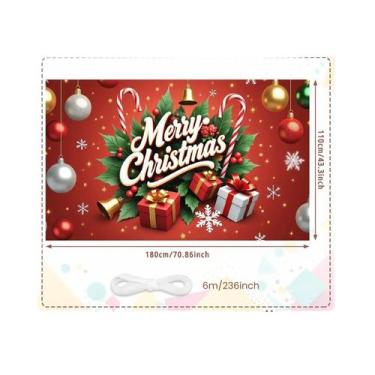 Imagem de Banner De Fundo Festivo De Feliz Natal Com Bengala Doce, Fio De Prata,