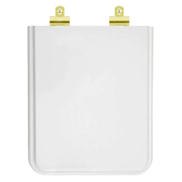Imagem de Assento Sanitário Poliester Soft Close Square Branco Para Vaso Incepa Com Ferragem Dourada