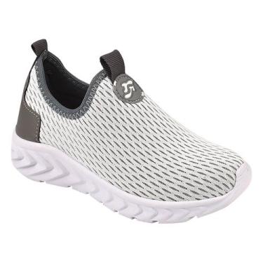 Imagem de Tênis Infantil Calce Fácil Confortável Cinza - Raniel Calçados, 31