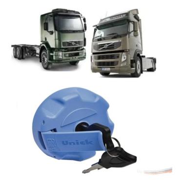 Imagem de Tampa do Reservatório Arla 32 com Chave Modelo F103 para Caminhões Volvo FH FHX FM VM Segurança no Abastecimento Unick