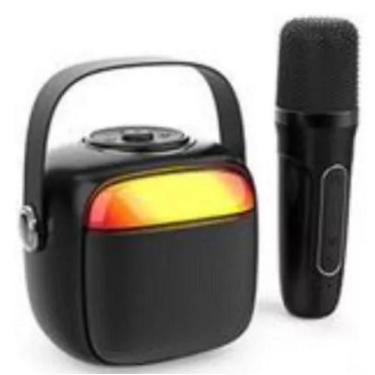 Imagem de Caixa De Som 5w Karaokê Com Microfones Sem Fio Familia Ktv - kapbom, P