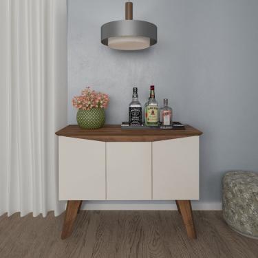 Imagem de Aparador Buffet 3 Portas com Pés Retrô Oásis Artely