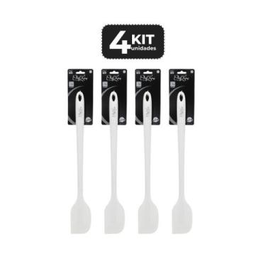 Imagem de KIT 4 ESPATULA DE SILICONE - 45 CM RESISTENTE ATE 220ºC - Chef Line
