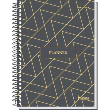 Imagem de Agenda Planner Permanente Semanal Infinity 96 Folhas Tamoio, Cinza