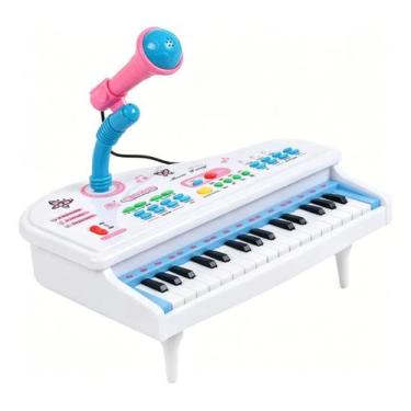 Imagem de Teclado Musical Infantil 31 Teclas Vedo Com Microfone E Gravação, Bran
