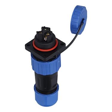 Imagem de Adaptador de conector industrial, parafuso de crimpagem de proteção IP68 de boa vedação Tomada de tomada à prova d'água com anel de silicone para equipamentos elétricos para(3 núcleos)