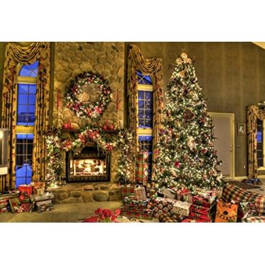 Imagem de Yeele – Fundo de Natal de 3 m x 2 m para fotografia interior de Natal, grinalda, árvore de Natal, lareira, presentes, pano de fundo, decoração de festa, decoração de família, retrato, fotografia, estúdio, adereços, papel de parede