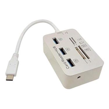 Imagem de Hub USB 3.0 + Leitor Cartão de Memoria Type C P/Macbook PRO/AR 2020