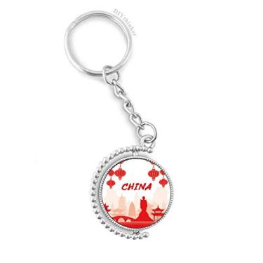 Imagem de Anel giratório para chaveiro, acessórios de disco e clipe de corrente