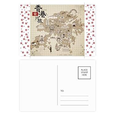 Imagem de Mapa tradicional de Hong Kong, visita à China, Natal, Natal, Natal, Celebração, Cartão postal Bênção