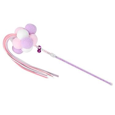 Imagem de LZKW Bastão para brincar com gato, pauzinho de gato interativo brinquedo gato varinha para gato de estimação para presente para gato (roxo)