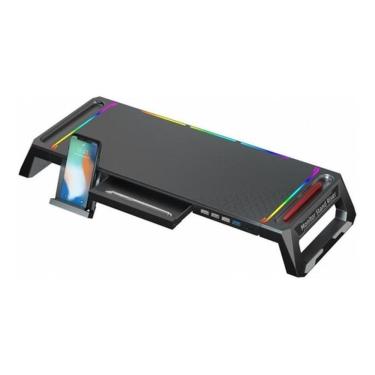 Imagem de Base Suporte Para Elevar Monitor Albatroz 4 Portas Rgb Usb