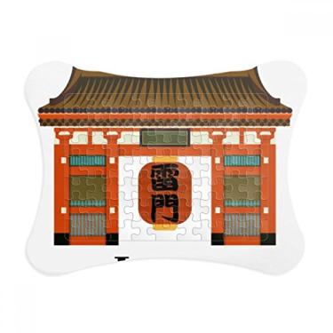 Imagem de Moldura de quebra-cabeça tradicional japonesa chinesa de templo local para decoração de imagens