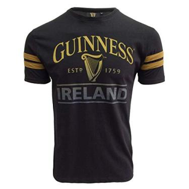 Imagem de Guinness Camiseta preta com fita bronzeada profunda, Preto/caramelo profundo, G