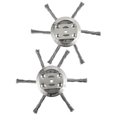 Imagem de BOSHCHEN Cabeçote de cortador de escova de aço de 15,24 cm, cabeça de cortador de grama elétrica, cabeça de aparador com fio, acessório para aparadores elétricos de corda sem fio, destruidor de ervas