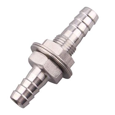 Imagem de DERPIPE Farpa de mangueira de aço inoxidável 5/40.6 cm, cabeça farpada a granel, encaixe reto de anteparo hexagonal