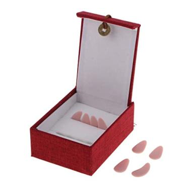 Imagem de 8 peças Guzheng Professional Finger Picks Chinese Zither Nails | Superfície lisa e delicada, ótimo para adultos e jovens jogadores | Com estojo de armazenamento | Palco - Rosa, conforme descrito