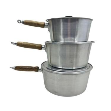 Imagem de Conjunto/Jogo 3 Panelas Alumínio Cabo 16,18,20 - Alumínio Forte, Alumí