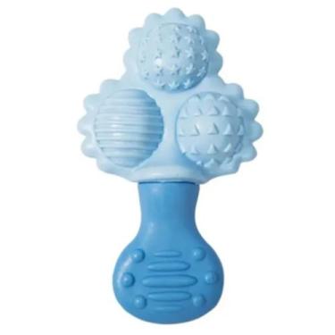 Imagem de Chocalho E Mordedor Vila Toy Bolas Anti Stress Gengiva AZUL