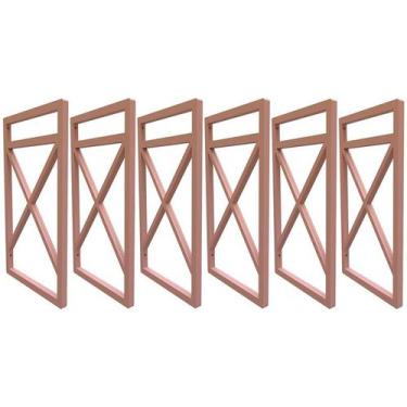 Imagem de Seis Suporte Para Prateleira Estilo Industrial - Rose Gold - OMEGA
