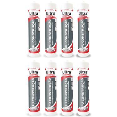 Imagem de Kit 8 Selante Vedante Poliuretano PU Ultraflex Bege Bisnaga 400g ITW