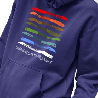 Imagem de Blusa Moletom Masculino Estampado Bisturi por Favor em Algodão Fio 30.