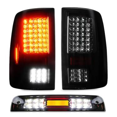 Imagem de Luz traseira + lâmpada de carga de terceiro terceiro freio para Dodge Ram 1500 2009-2010, Ram 2500 e 3500 2010, Ram 1500 e 2500 e 3500 2011-2018, Ram 1500 Classic 2019, luz de parada traseira de montagem alta LED traseira traseira Montagem de luz