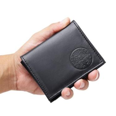 Imagem de Carteira masculina em couro legitimo  sao bento em l porta cartao romo