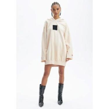 Imagem de Vestido Curto Em Moletom De Mangas Longas Com Capuz Sport Easy-Feminino