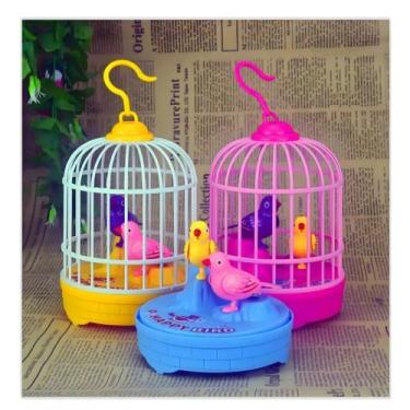 Imagem de Brinquedo Infantil Passarinho Interativo Com Gaiola Emite Sons Canta -