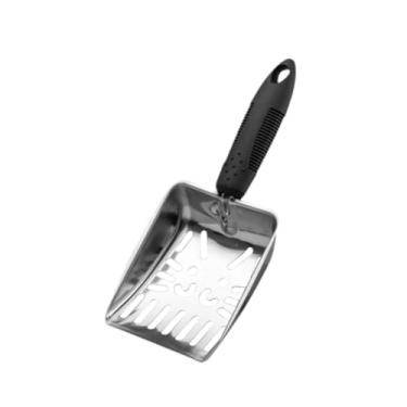 Imagem de IEUDNS Cat Litter Scoop Cat Sand Portable Pet Cleaning Supplies Kitty Metal Scoop Litter Tray Scoop para animais de estimação Filhotes Gatinhos, Preto