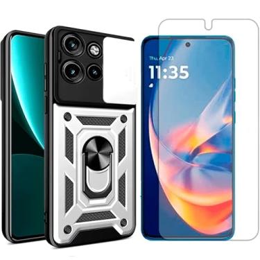 Imagem de GR Global Revolution, Capa Anel Para Motorola Moto Edge 50 Neo + Pelicula Hidrogel Cor:Prata