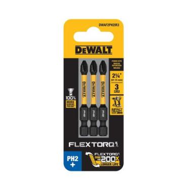 Imagem de Ponta Phillips 2 FlexTorq 2.1/4" 3pçs DWAF2PH2IR3 DeWalt Unica, Unica,
