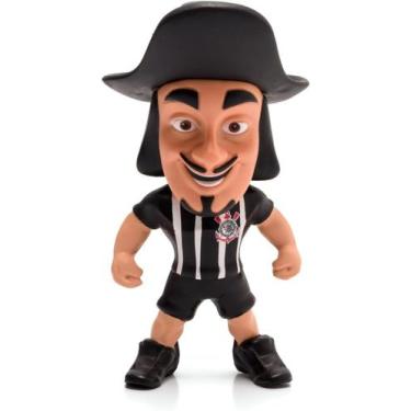 Imagem de Mascote Corinthians Oficial Boneco camisa Preta e Branca - Futtoy