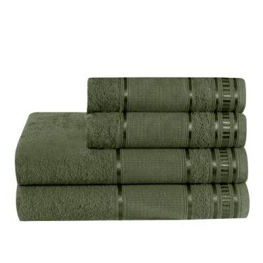 Imagem de Jogo de toalha de banho 4 peças premium 100% Algodão - Iv Enxovais, Ol