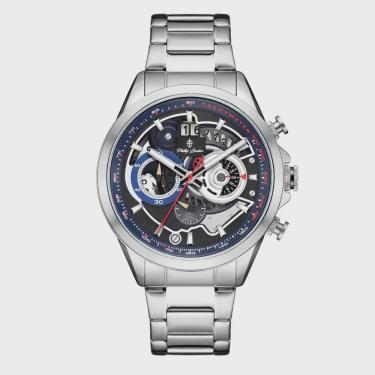 Imagem de Relógio Phillip London Masculino Ref: Pl80389623m Az N Cronógrafo Prateado