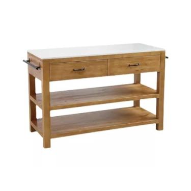 Imagem de Carrinho de Armazenamento Retro aparador mesa de jantar armário de armazenamento de microondas moderna cozinha ilha mesa operação e mesa de cozinha Carrinho de Armazenamento