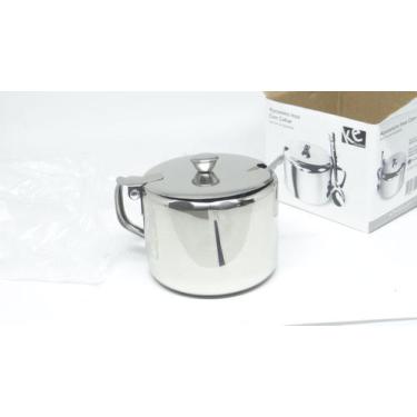 Imagem de Açucareiro Inox Metálico com Colher 300 ml - Chef Line, Unico, Prata