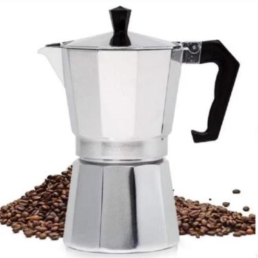 Imagem de Cafeteira Italiana Moka Cabo de Madeira Café Expresso Capacidade de 6 