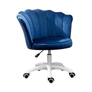 Imagem de Cadeira de escritório simples e moderna suporte traseiro cadeira de mesa giratória para escritório em casa cadeira de computador ergonômica ajustável com cadeira de rodas (cor: amarelo)