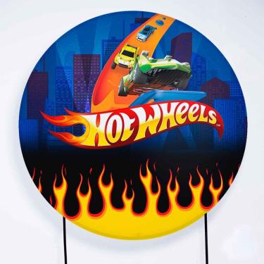 Imagem de Painel Decorativo para Festa 1,80x1,80 metros Vesti Fácil com Elástico Hot Wheels - Fera Print