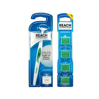 Imagem de Listerine Ultraclean Access Snap-On Fio dental e cabeça de refil de fio dental 28 ea, embalagem para cuidados bucais adequados, sabor de menta 1 ea