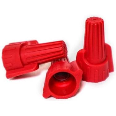 Imagem de 200X Conector Torção Emenda Fios Cabos Vermelho - Até 20Mm - Decorarma
