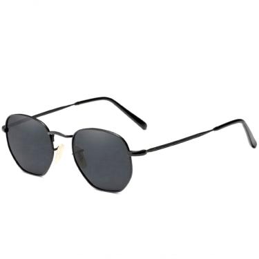 Imagem de Oculos De Sol Unissex Polarizado Design Retro Proteção Uv400 Preto