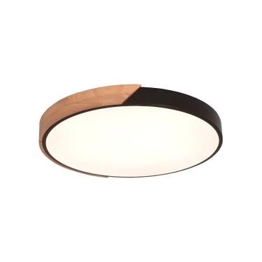 Imagem de Plafon Skylight Wood 4038r4 40 Led Bivolt Madeira-preto