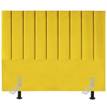 Imagem de Cabeceira Cama Casal Queen Size 160 Cm Eloá Suede E Frame Cor:amarelo