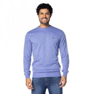 Imagem de Suéter Masculino John Sailor Liso Gola Careca Azul/Royal-Masculino