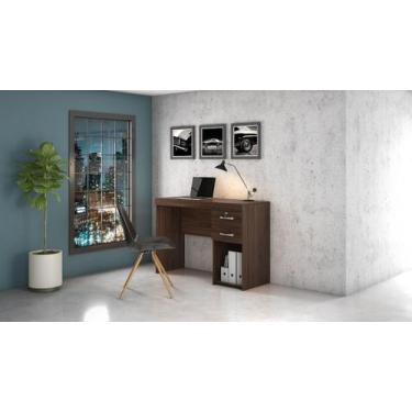 Imagem de Mesa de estudo iara 2 gavetas fechadura com chave - JCM MOVELARIA, CAF