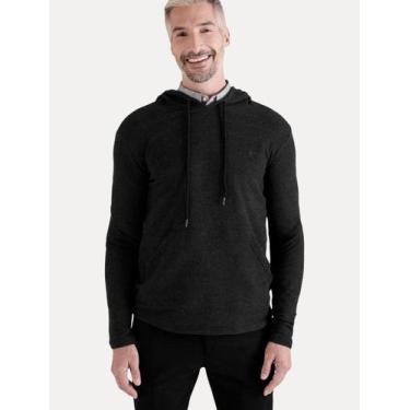 Imagem de Casaco Reserva Masculino Moletinho Hoodie Capuz Preto Mescla, M/M